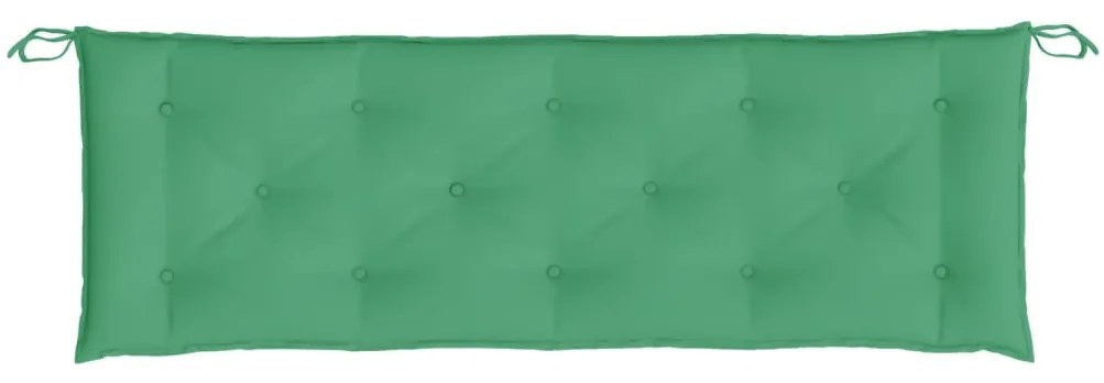 Almofadão p/ banco de jardim 150x50x7cm tecido oxford verde