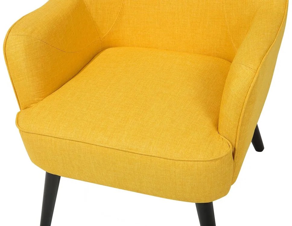Poltrona em tecido amarelo LOKEN Beliani