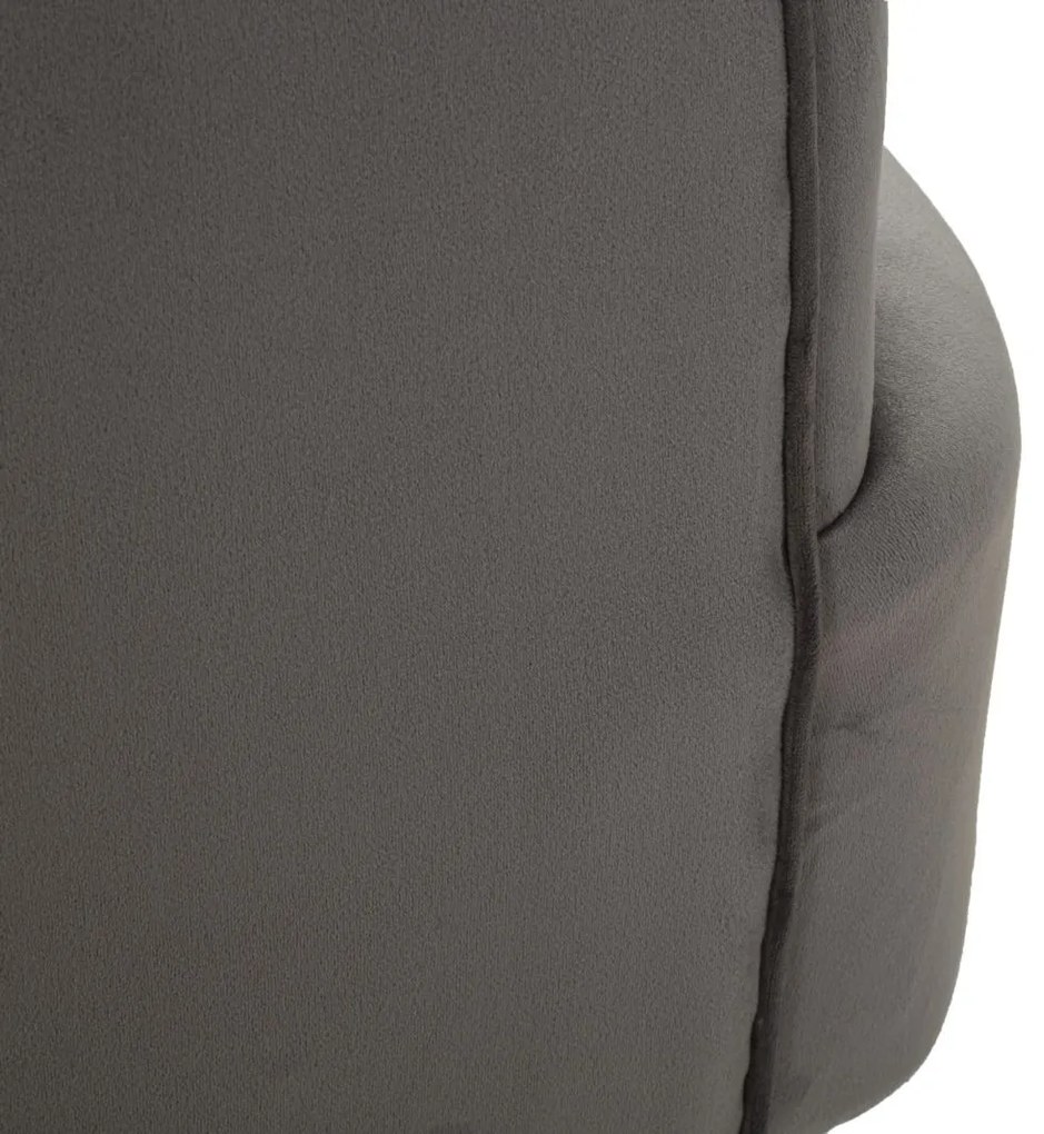 POLTRONA COM ALMOFADA 73X66X78 CM CINZA E PRATEADO