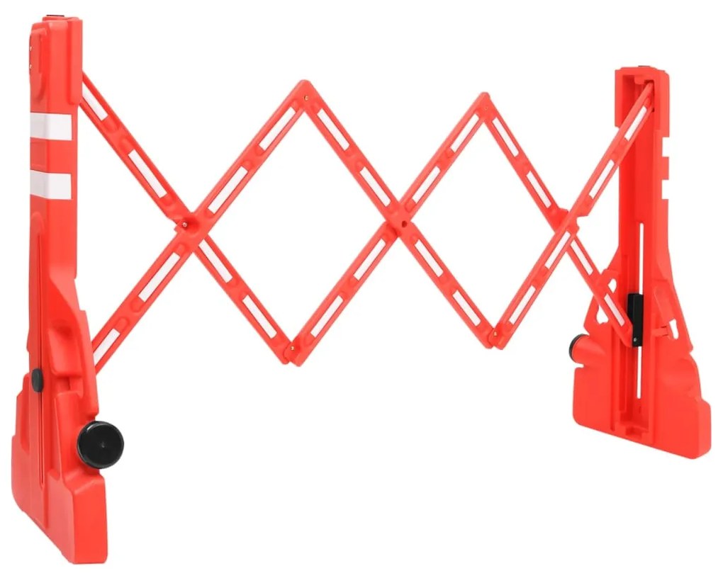 vidaXL Barreira de trânsito dobrável 210x50x105 cm vermelho