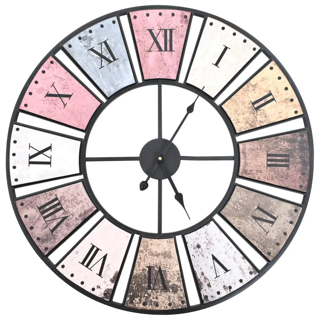50647 vidaXL Relógio de parede vintage c/ movimento quartzo 60 cm XXL