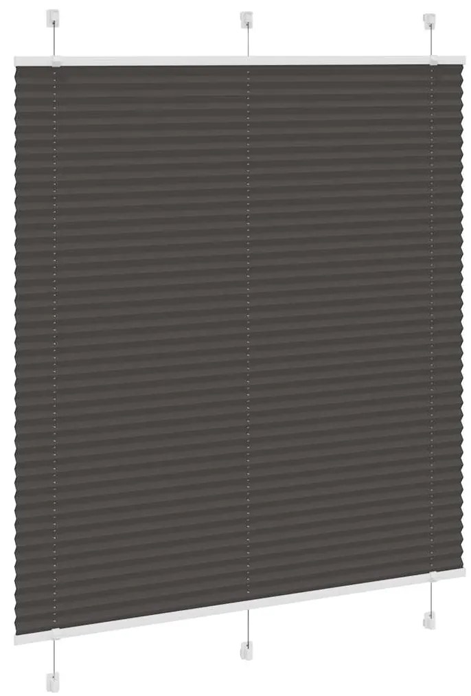 Preto Plissada Cega 115x100 cm Largura Tecido 114,4cm Poliéster