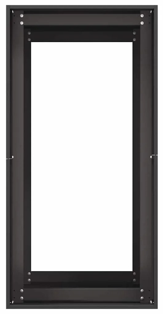 Vaso floreira 40x80x80 cm aço preto