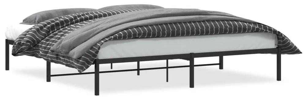 Estrutura de cama 193x203 cm metal preto