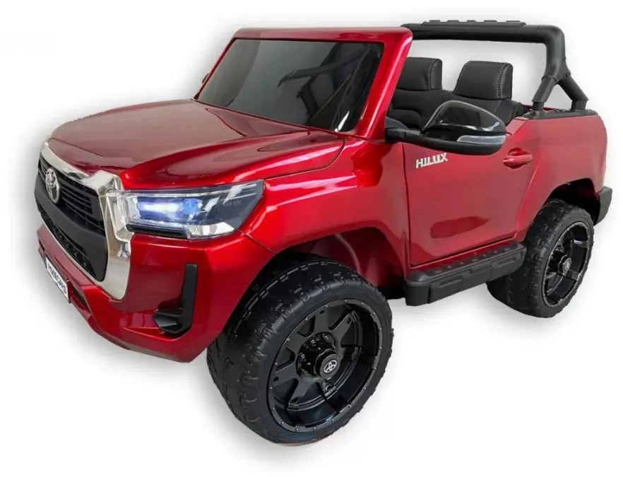 Carro eletrico crianças Toyota Hilux 12v 2.4G com Ecrã Tactil MP4 Vermelho Metalizado