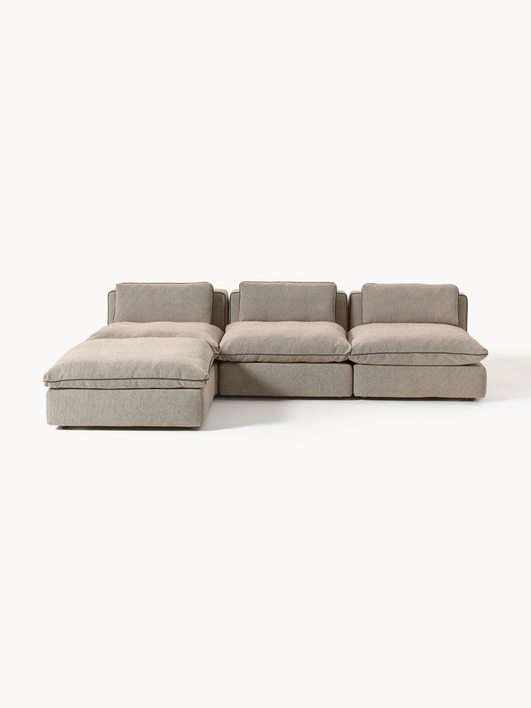 Sofá modular Felix (2 lugares) com pufe (esquerda/direita)