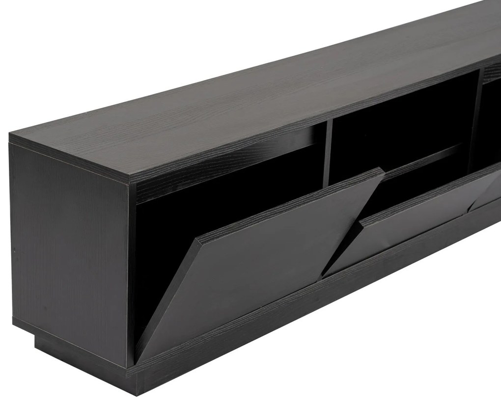 Móvel para TV Vanguard – Preto Madeira – 160x42x29,5 cm