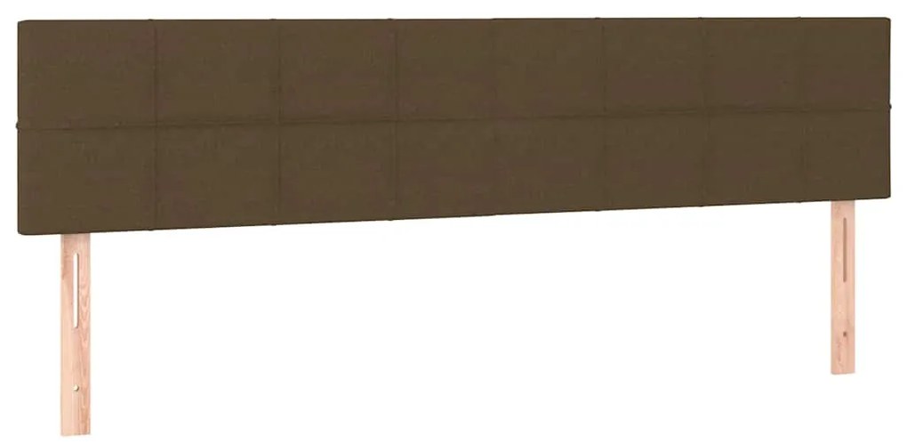Cama boxspring com colchão 120x190 cm tecido castanho-escuro