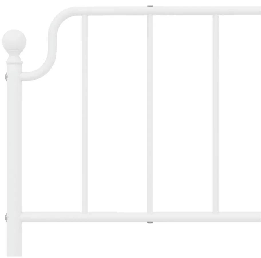 Estrutura de cama com cabeceira 200x200 cm metal branco