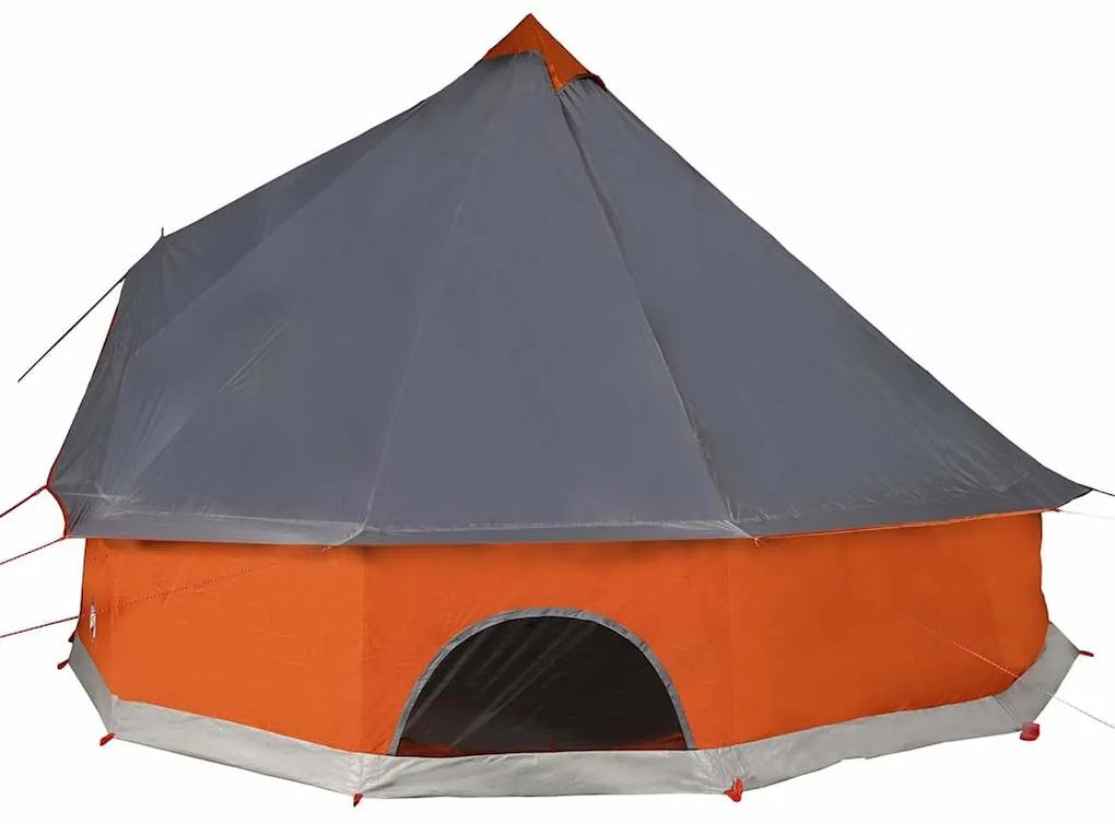 Tenda familiar tipi para 12 pessoas impermeável cinza/laranja