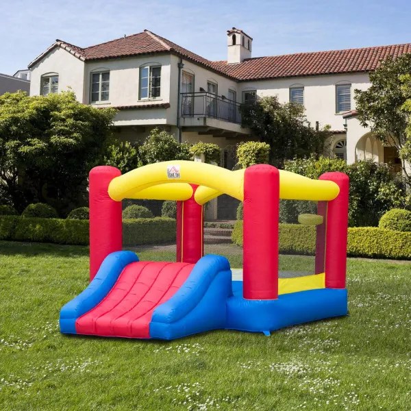 Castelo Inflável para Crianças para pular e jogar -Multicolors - Tecido de Nylon 420D - 366x274x183 cm