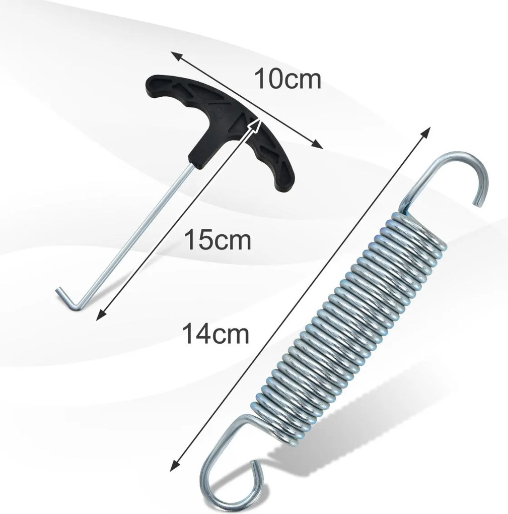 Kit de 20 Molas para Cama Elástica com Gancho em T - 14 cm