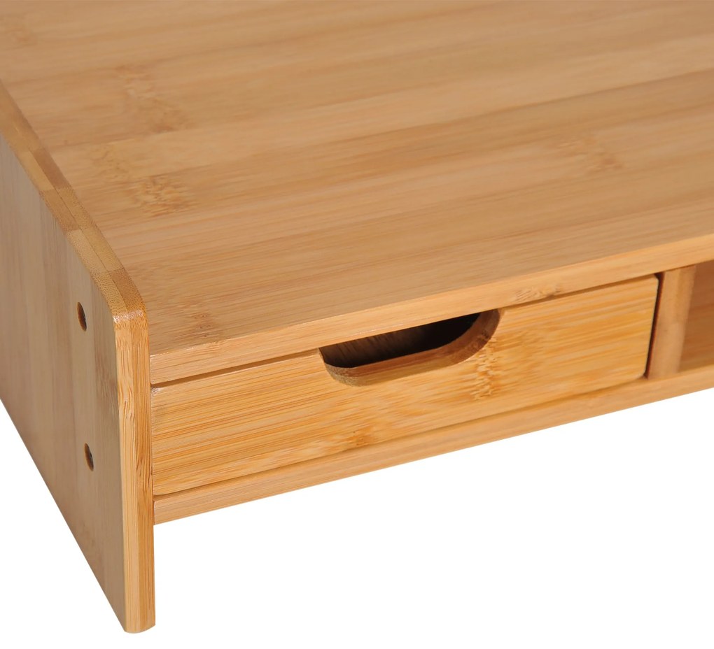 Suporte para Monitor de Bambu Organizador de Escritório para Monitor P