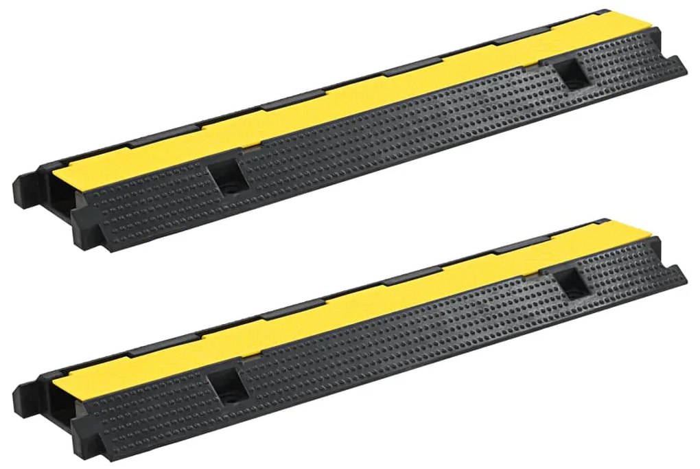 Rampas protetoras de cabos 2 pcs 1 canal borracha 100 cm