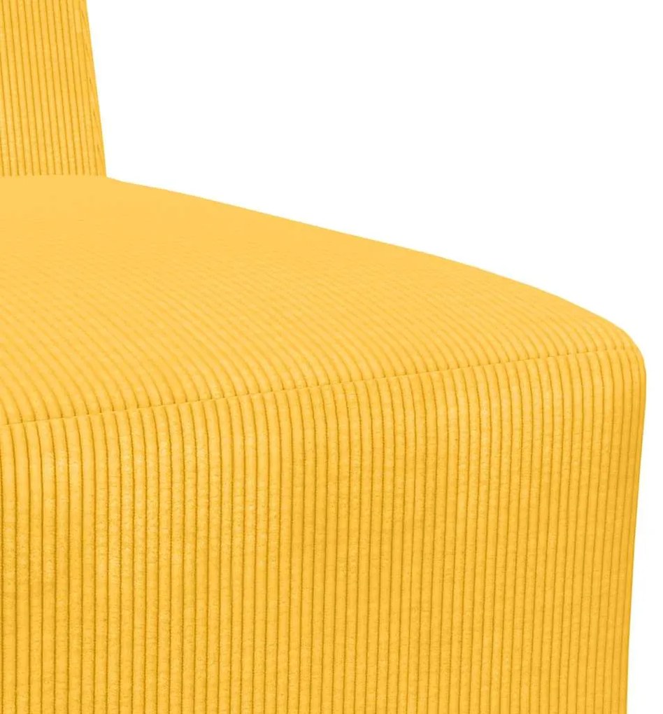 Poltrona 55 cm tecido corduroy amarelo-claro