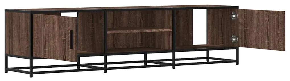 Móvel TV 160x35x41 cm derivados madeira/metal carvalho castanho