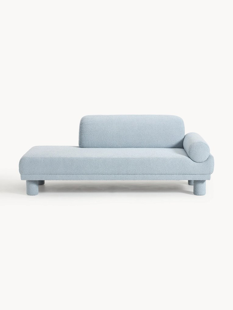 Sofá com chaise longue em bouclé Lilo