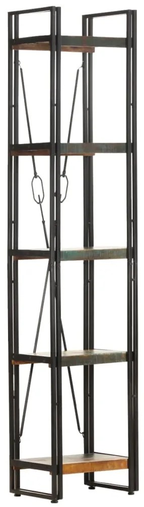 Estante c/ 5 prateleiras 40x30x180 cm madeira recuperada maciça
