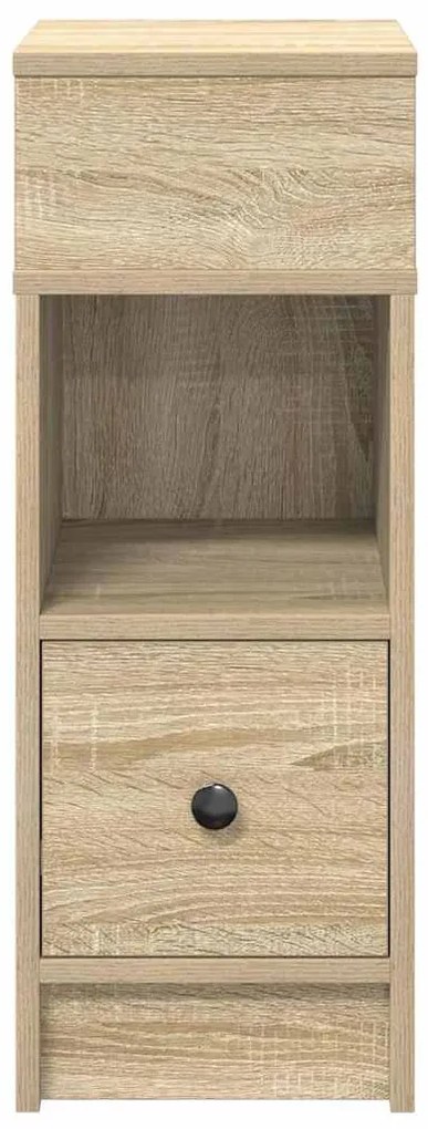 Mesa de cabeceira com gaveta 25x31x66 cm carvalho sonoma