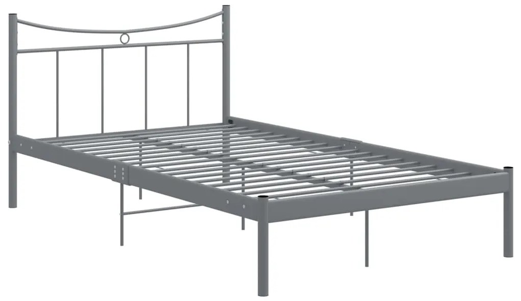 Estrutura de cama 120x200 cm metal cinzento