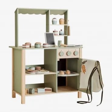 Conjunto De Padaria Com Acessórios Em Madeira Leda Kids Castanho Madeira - Sklum