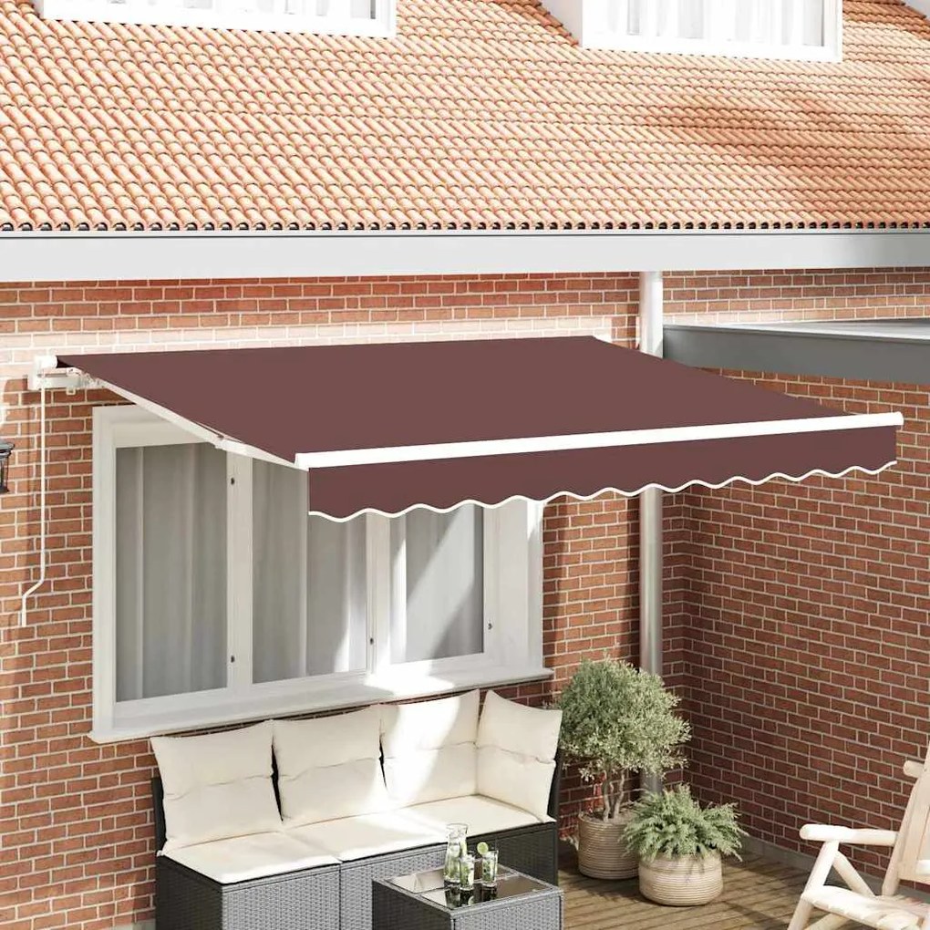 vidaXL Tecido de Substituição do Toldo para Estrutura de 2.5x2 m Castanho
