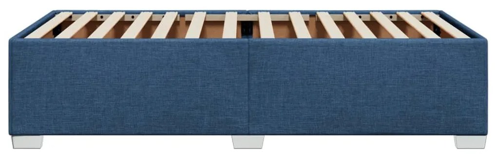 Estrutura de cama sem colchão 100x200 cm tecido azul
