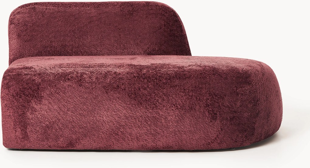 Módulo com chaise longue em teddy-bouclé Wolke