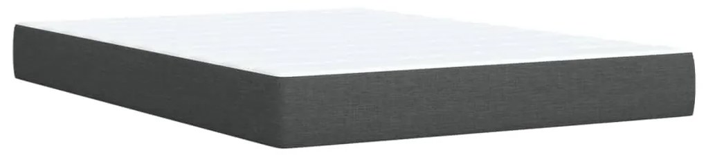 Cama com molas/colchão 160x200 cm tecido cinzento-escuro