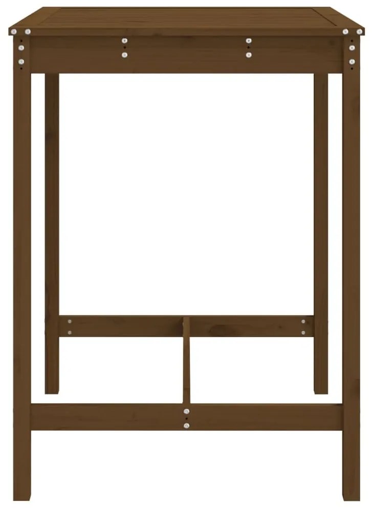 Mesa jardim 82,5x82,5x110 cm pinho maciço castanho-mel