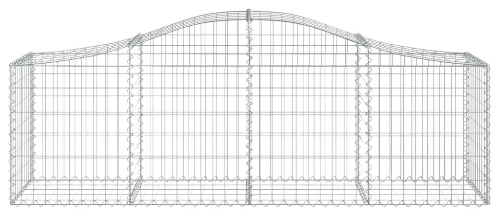 Cestos gabião arqueados 8 pcs 200x50x60/80 cm ferro galvanizado