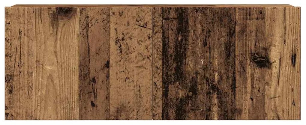 Conjunto de armário TV de parede 6 pcs madeira madeira velha