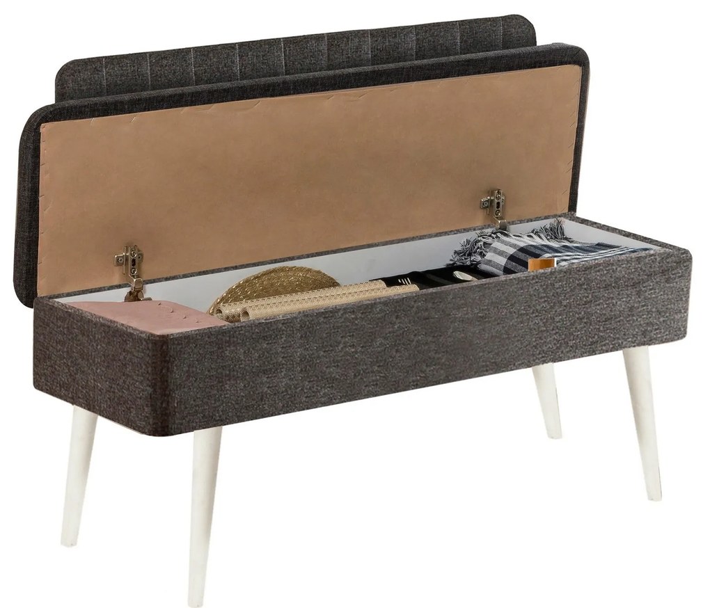 Bank Vina – Branco/Antracite – 110x82,5x40 cm