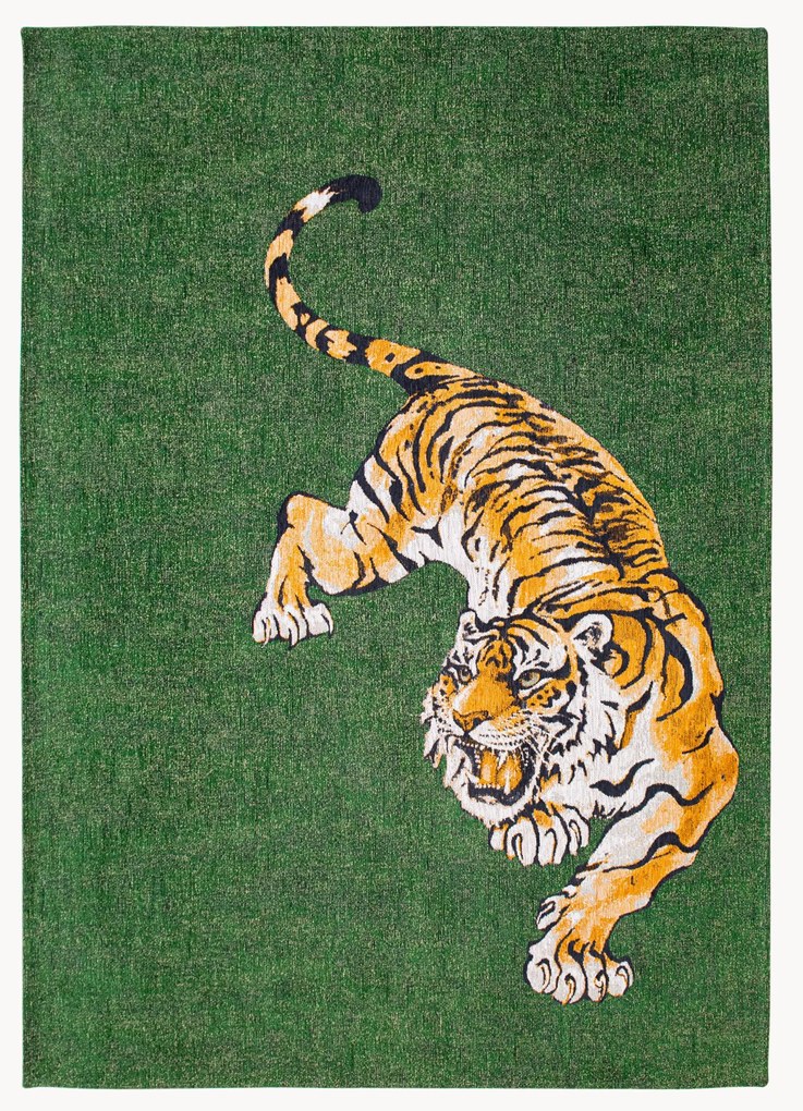 Tapete lavável em jacquard para interior e exterior Tiger