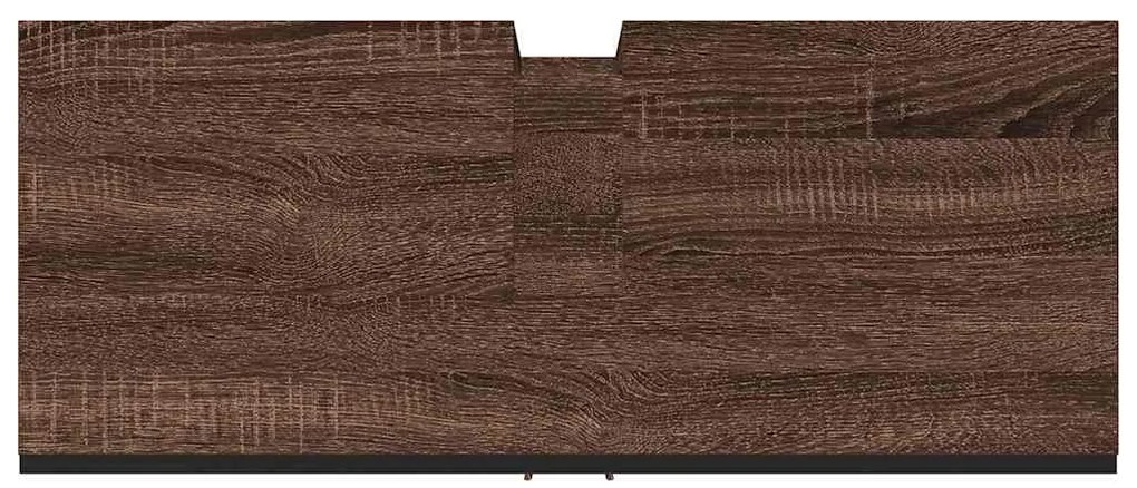 Armário lavatório WC 80x33x60cm deriv.madeira carvalho castanho