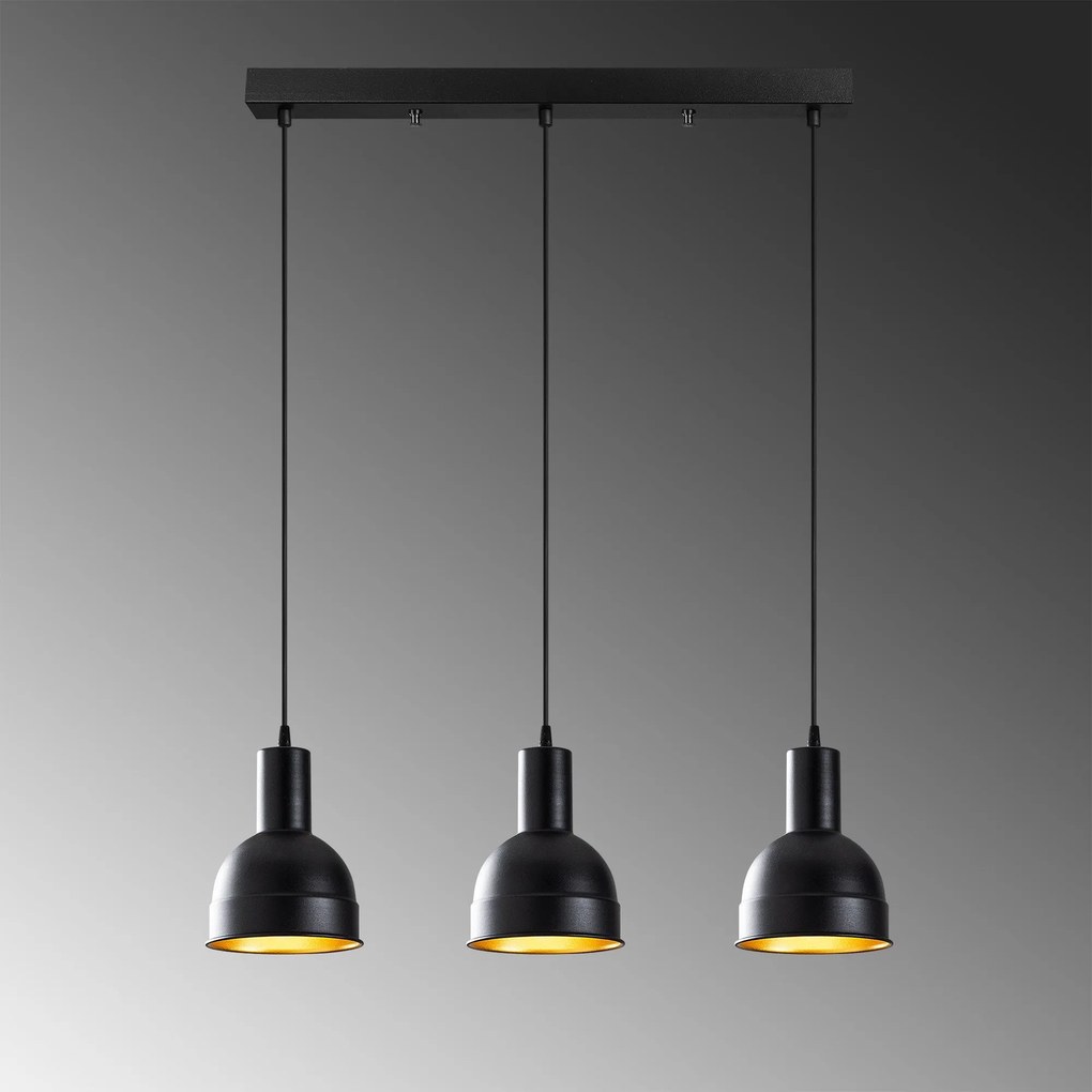 Chandelier Berceste – Preto – 67 x 17 cm