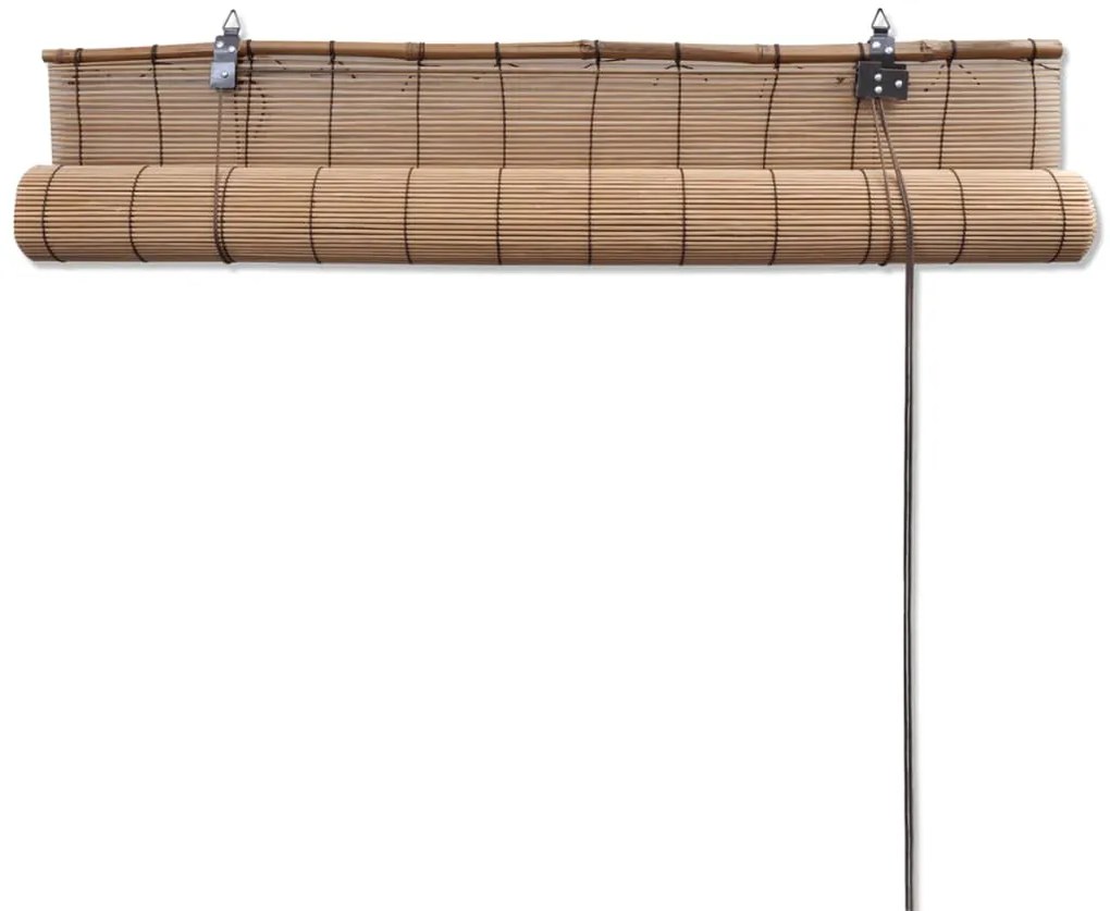 Estores de rolo 2 pcs 80 x 160 cm bambu castanho