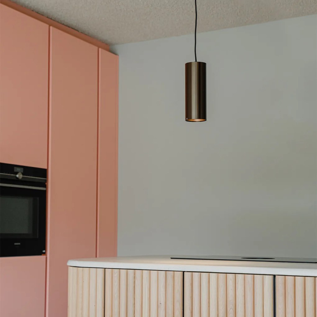 Candeeiro de suspensão design bronze escuro - Tubo