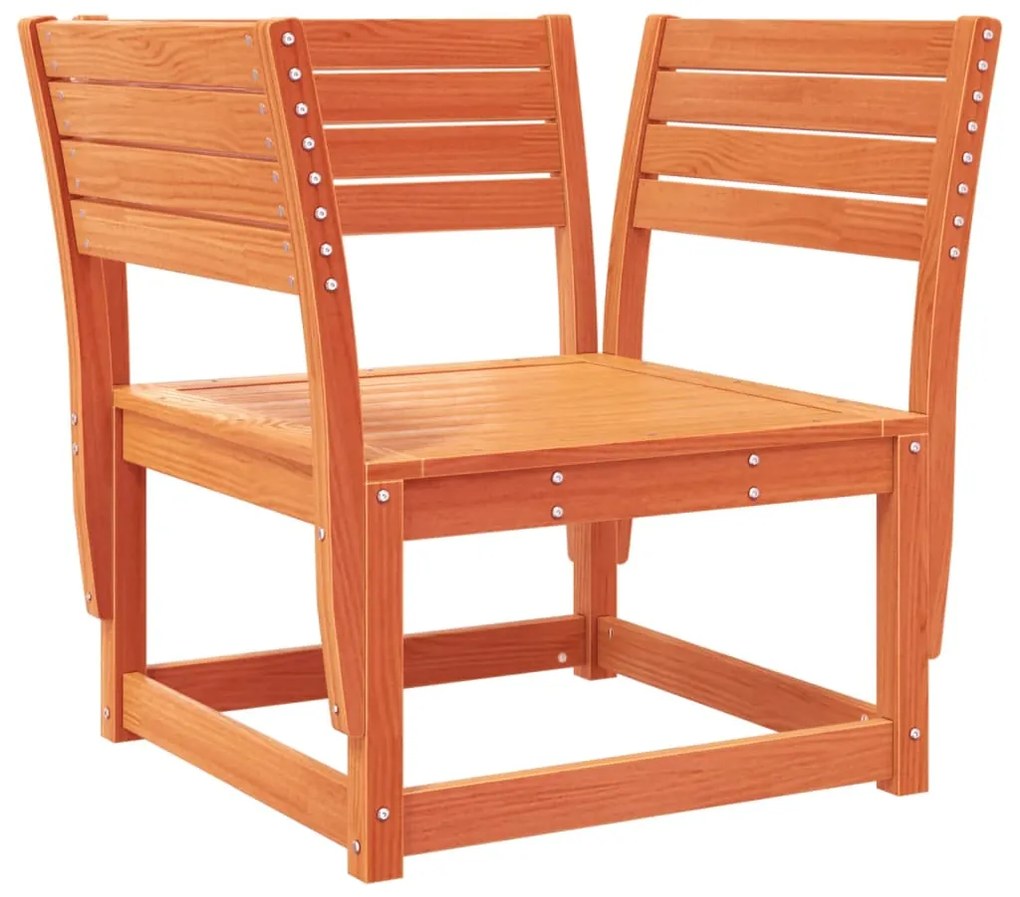 5 pcs conjunto de sofás de jardim pinho maciço castanho-mel