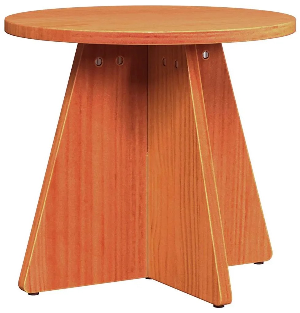 Mesa de centro 3 pcs Marrom Cera 49 x 49 x 30 cm