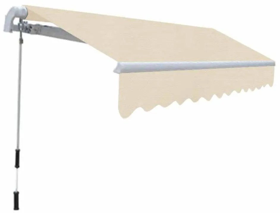 Toldo dobrável manual 300 cm creme