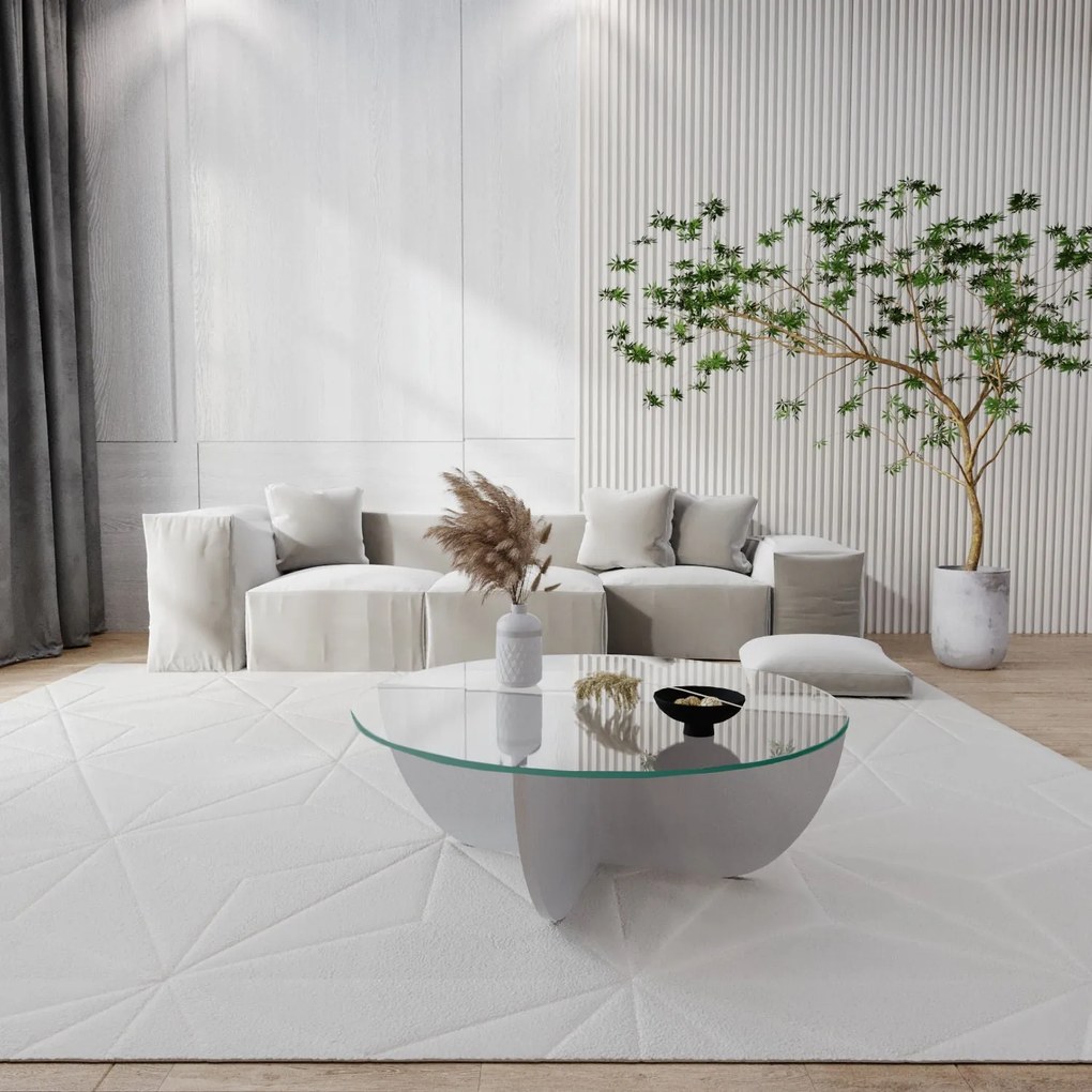 Mesa de Café Lily - Branca - 90x30x90 cm
