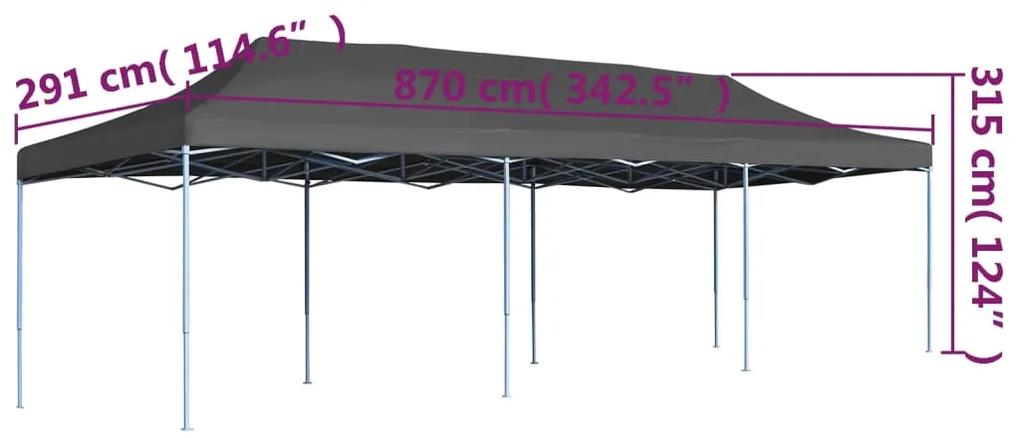 Tenda para festas pop-up dobrável 3x9 m antracite