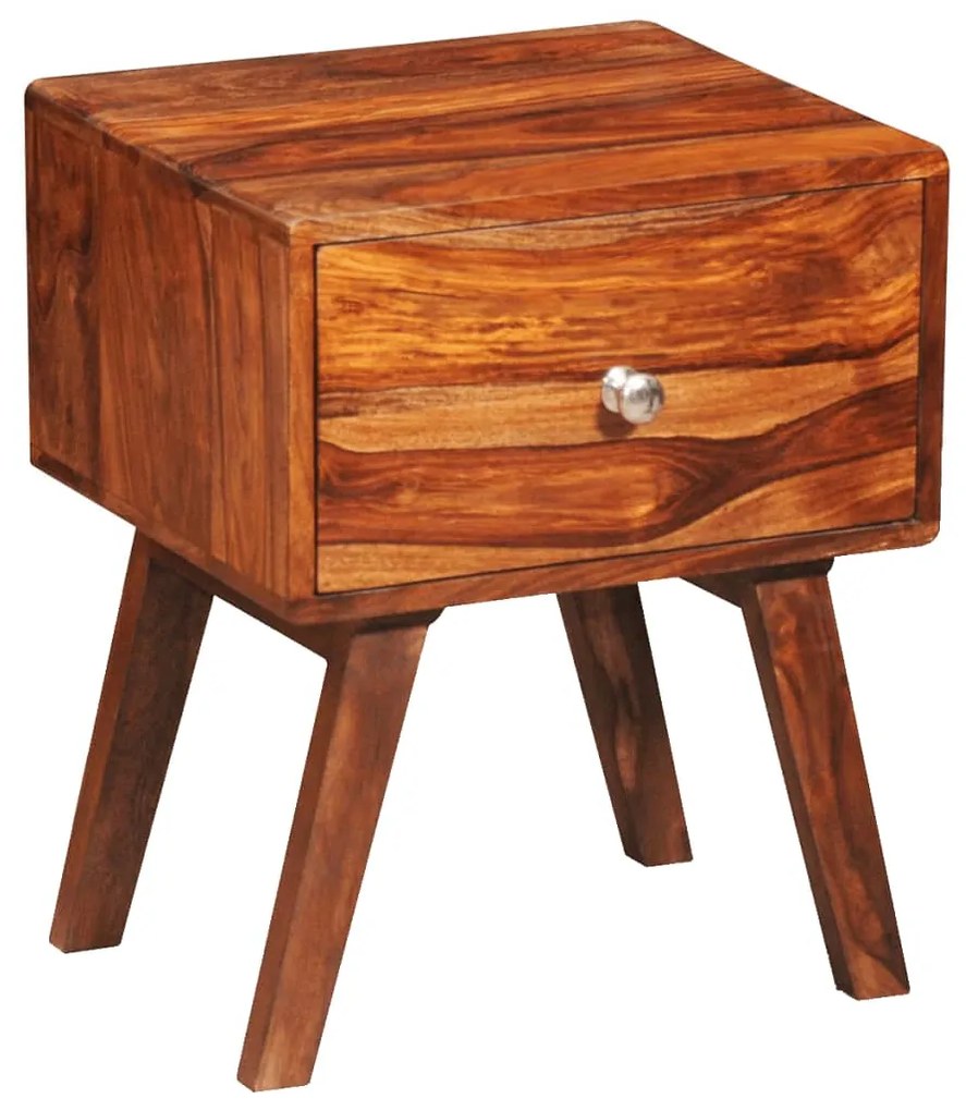 vidaXL Mesa de cabeceira com 1 gaveta 55 cm madeira de acácia maciça