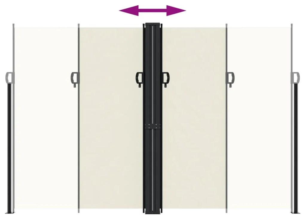 Toldo lateral retrátil 220x1000 cm creme