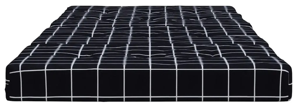 Almofadões p/ cadeira terraço 2 pcs tecido oxford xadrez preto