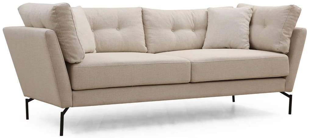 Sofá de 3 Lugares Mapa – Creme – 214 cm x 90 cm x 84 cm