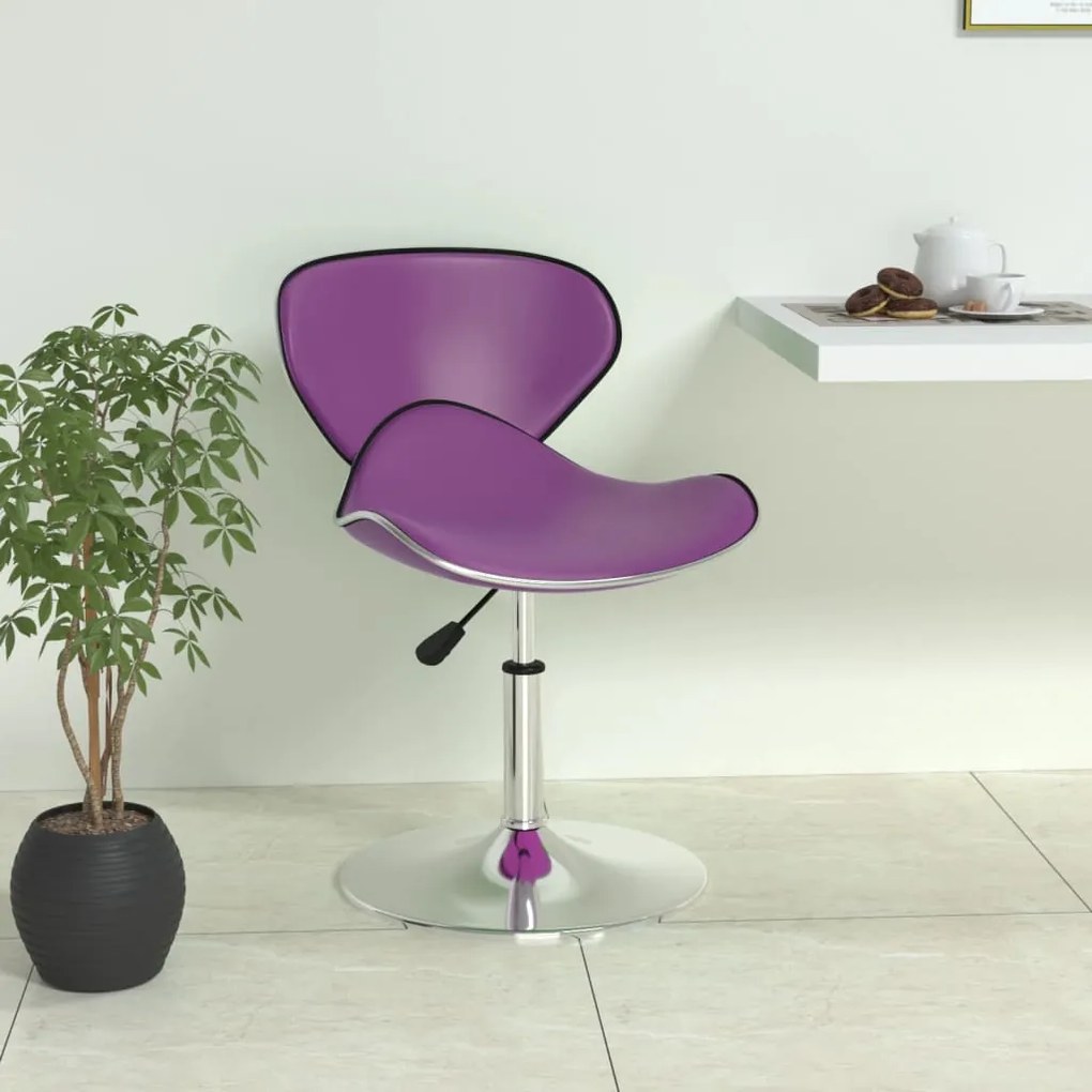 vidaXL Banco de bar couro artificial roxo