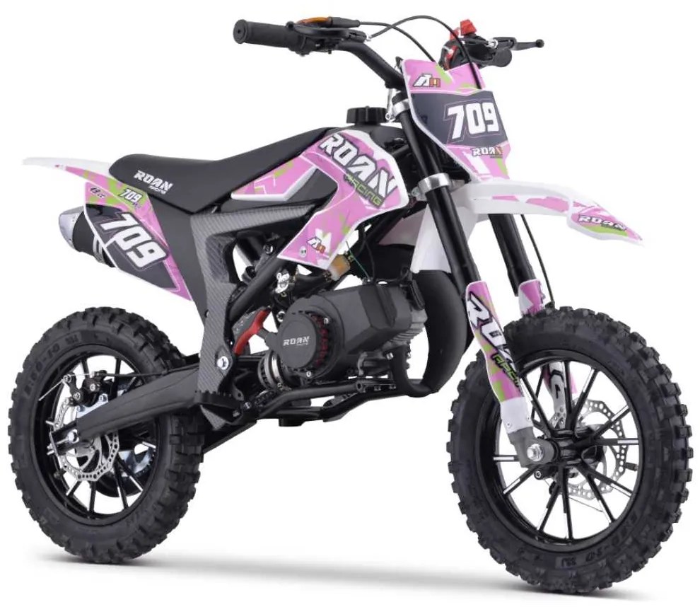 MINI MOTO PARA CRIANÇAS MiniCross Roan 709 gasolina 49cc 4.5CV 2024 ROSA