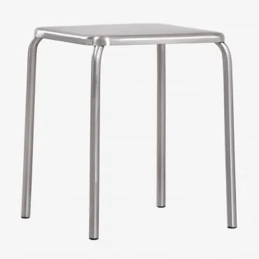 Banqueta Baixa Empilhável De 45 Cm Em Aço Inoxidável Narnial Aço Inoxidável - Sklum